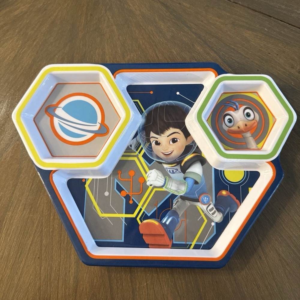 Disney Store Miles From Tomorrowland Divided Dinner Plate Melamine Kids Blue